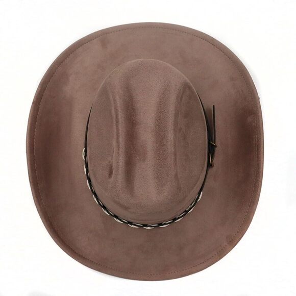 3365 Western Suede Cowboy Hat For Women Men Wide Brim Classic Cowgirl main image 9